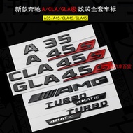 Benz A45 Tail Label A35L Bright Black GLA45S Letter Label Digital Car Label W176 W177 W178 Car Acces
