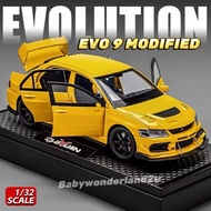 Die Cast 1:32 Evo 9 Modified Vehicle Model With Light And Sound Diecast Model Car Collection