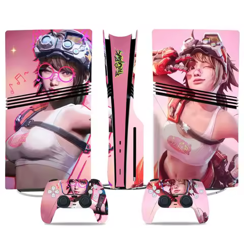 Girls Anime GAME PS5 Pro disc Skin Sticker Decal Cover for ps5 Pro disc Console and 2 Controllers sk