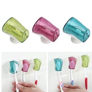 Creative Set Suction Cup Toothbrush Anti-dust Cover Suction Cup Opening Family K3d6