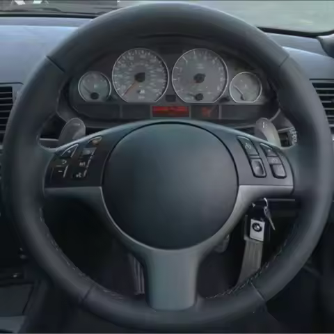 Car Steering Wheel Cover Customized Artificial Leather For BMW M Sport E46 330i 330Ci E39 540i 525i 