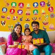 2025 Diwali Decoration items Happy Deepavali Festival Decor Party Garlands Flags Banner Decorations 