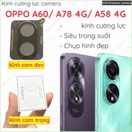 OPPO A60/ A78 4G / A58 4G camera tempered glass, black orange glass and transparent orange glass hel