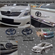 toyota altis 2008-2013 car logo emblem frame  carbon fiber pnp accessories skhongauto