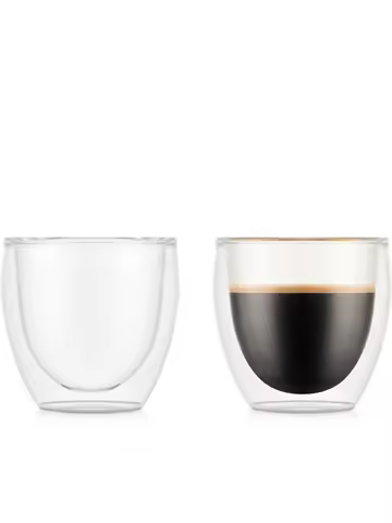 Bodum PAVINA High Borosilicate Glass Coffee Cup Transparent Heat Resistant Double Layered Office Hom