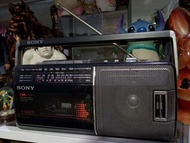 sony卡式錄音收音機 收音機正常靚聲 金屬外殼皮帶老化