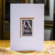 男人與馬 - 藏書票 - 版畫