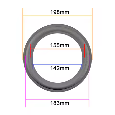 GHXAMP 8 inch 198mm 142MM For Jamo Speaker Foam Suspension Ring Outside Edge Gray Bass Horn Edge 2PC