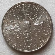 英國硬幣1980年伊麗莎白二世克朗型銅鎳紀念幣