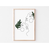 Tranh treo tường | Line art-Fine Line Abstract Print Flower Art 15 tranh canvas giá rẻ