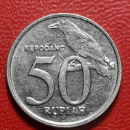 Koleksi koin kuno Indonesia klasik Asli kepodang 50 rupiah Aluminium kecil 1999