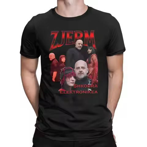 Men Women Zjerm Shkodra Elektronike SHE Albania Eurovision 2025 T Shirt Pure Cotton Fashion Tee Shir