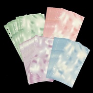 A6 6 Holes Loose Leaf Binder Refill Paper Colorful Render Background Square Grid Paper