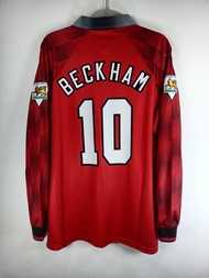 Manchester United Solskjaer Long Sleeve Football Jersey Slow Link Beckham Giggs Scholes Retro Style 