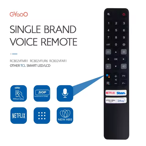 Voice Remote Control RC901V FMR1 Replaced For TCL LCD LED Smart TV Remoto With Youtube Okko Network 
