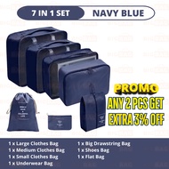 BIG BAG 7 In 1 Set Travel Organizer Bag Travel Bag Organizer Bag Luggage Organizer Bag Packing Cube 