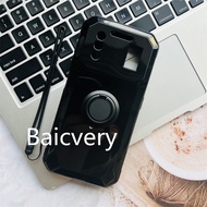 Oukitel IIIF150 B1 Pro Finger Magnetic Ring Casing Black Silicone TPU Cover Cases