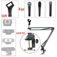 Desktop Suspension Boom Arm Mic Stand Scissor Mount Clamp For Logitech Webcam C922 C930e C930 C920 C