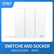CHINT NEW2M White 3-gang 1-way Switch Switch/ 3 gang switch