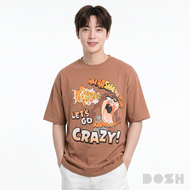 DOSH-UT MENS OVERSIZED T-SHIRTS LOONEY TUNES เสื้อยืดโอเวอร์ไซส์ 2สี (น้ำตาล-เขียว) 1LLTMT5023 (S-2X