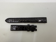（99%新）勞力士 14/12mm 黑色鱷魚皮帶 Rolex 14/12mm Black Crocodile Strap