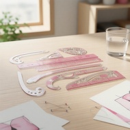 French Curve Rulers for Sewing & Tailoring (9 pcs)  Pembaris Lengkung Perancis 9 Keping untuk Rekaan
