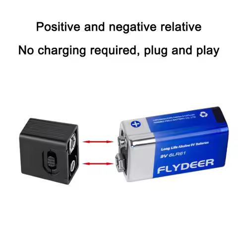 9V Battery Flashlight 9V Mini LED Key Light 6F22 Battery COB Outdoor Work Light Supplies Tools Batte