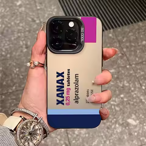 XANAX Hot Phone Case For IPhone 17 16 15 14 13 12 Mini 11 8 7 Pro Max Plus Colorful Phone Case