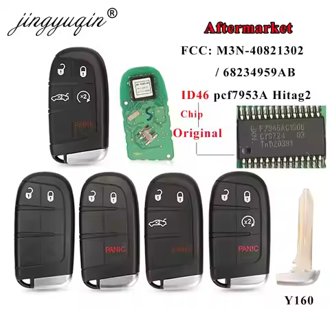 jingyuqin 433MHz ID46 M3N-40821302 Smart Remote Car Key Fob for Chrysler 300C Dodge Charger Journey 