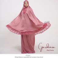 READY Mukena AHSANI Gardenia Pink Dewasa Bahan Armany Rukuh Size