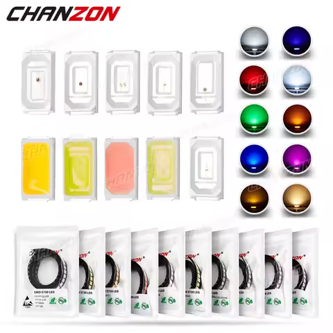 100pcs SMD 5730 (5630) LED Emitting Diode Lamp Chip Warm Cool White Red Green Blue Yellow Orange Pin