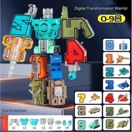 0-9 Transformers Number Robot Toy DIY Assemble Robot for Boy Kids Action Figures Combination Toys