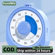 60 Minutes Visual Timer Cooking Timer Silent Countdown Clock 1 Button Cycle Analog for Kids Study To