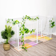 H&A (ขายดี)กรงแมว / กรงกระต่าย / กรงสุนัข,กรงสุนัขปรับขนาดได้ (160x80x100 ซม.) สีดำคอกสุนัข คอกสัตว์