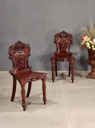 法國  深邃 細膩 桃花心木 立體雕刻 木椅 古董椅 B953 ⚜️卡卡頌 歐洲古董⚜️