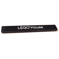 Brick2cube Part-Tile 1 x 8 with White 'LEGO House' Pattern (Undetermined Type)-4162pb110
