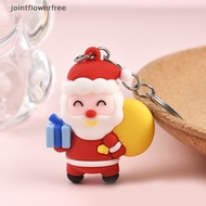 JOSG Christmas Series Santa Claus Christmas Tree Key Chains For Backpacks Pendant Cute Elk Doll Key Ring For Kids Friends Gift JOO