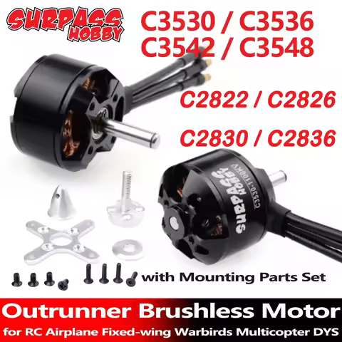 SURPASS HOBBY Brushless Motor 2822 2826 2830 2836 3530 3536 3542 3548 14Pole for RC Airplane Fixed-w