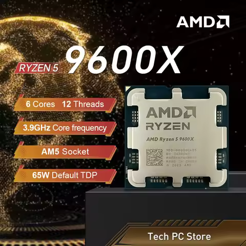 NEW AMD Ryzen 5 9600X 5.4GHz L3=32M Processor 65W 6-Core 12-Thread R5 9600X Socket AM5 4NM DDR5 but 