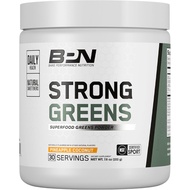 BARE PERFORMANCE NUTRITION, Serbuk Makanan Super BPN Strong Greens, Pencernaan yang Lebih Baik, Tena