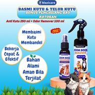 Boomboom ANTI CAT DOG FLEA SPRAY CAT DOG FLEA MEDICINE SAFE TO SOLVE 250 ML BONUS ODOR REMOVER 100 M