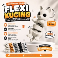 GANTUNGAN Flexi Cute Cat Keychain - Cute Cat Keychain