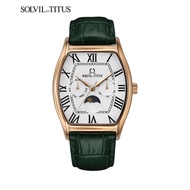 Solvil et Titus W06-03219-006 Men's Quartz Analogue Watch in White Dial and Leather Strap
