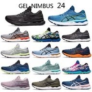Asics New NIMBUS-24 Marathon Long-distance Running Shoes Men and Women Ultra-light Running Shoes Morning Running Shoes Cushioning Jogging Shoes