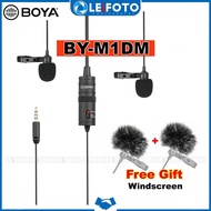 BOYA BY-M1DM Dual Lavalier Microphone with 6meter cable