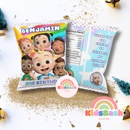 Cocomelon Theme Personalised Chip Bag | Birthday Goodie Bag | Teachers’ & Children’s Day Favors