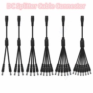 1 To 2 Way DC Power Splitter Cable, 30cm Long Wires DC Plug Cable 1 Female To 2 3 4 5 6 8 Male Way S