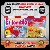 Spanduk Banner Backdrop Jualan Es Jomblo Viral Kekinian - Banner Es Jomblo Paling Dicari