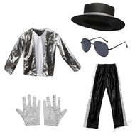 70s Retro Michael Jackson Halloween Costume - Hippie Masquerade Party Outfit for Kids
