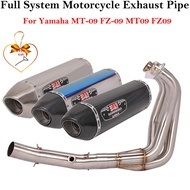 Motorcycle Exhaust Full Systems Escape Front Link Pipe Muffler For Yamaha MT09 2014-2021 FZ09 FJ09 T